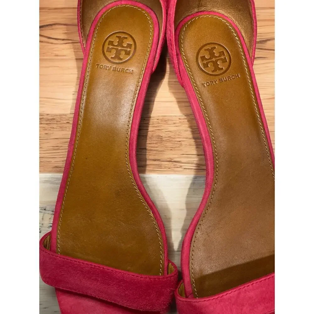 Tory Burch Savannah Suede Wedge Sandal Size 10M